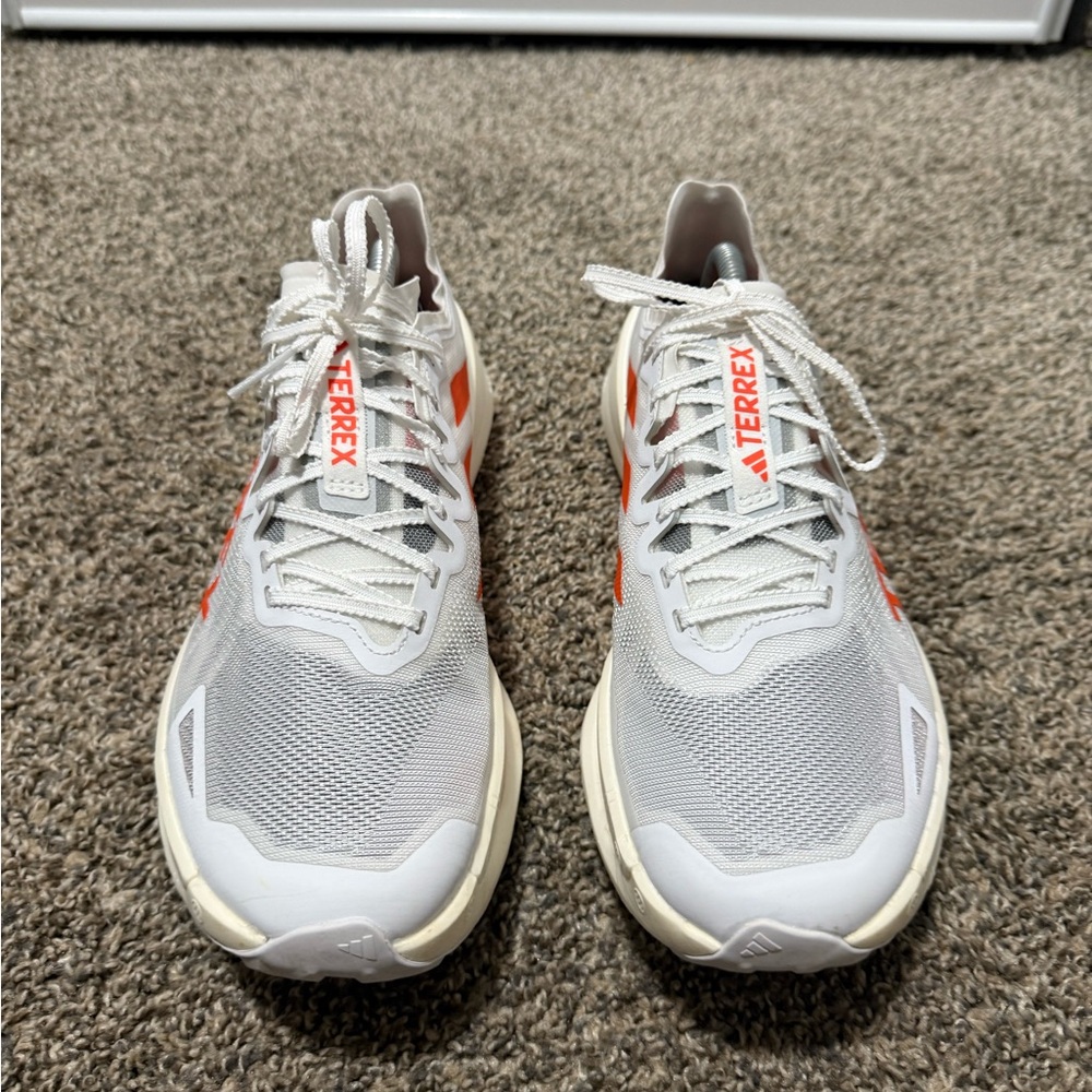 adidas Terrex Trail Running Shoes White with Orange Accents - Picture 3 of 8